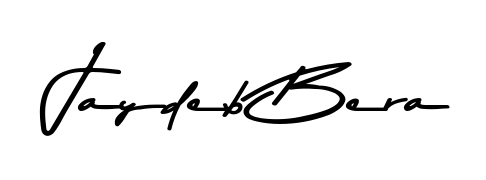 The Asem Kandis PERSONAL USE typeface gives name Jaydeb Bera a refined look. Suitable for certificates, diplomas, and official verification. Jaydeb Bera signature style 9 images and pictures png
