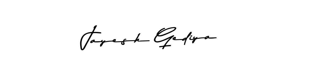 Use a signature maker to create a handwritten signature online. With this signature software, you can design (Asem Kandis PERSONAL USE) your own signature for name Jayesh Gediya. Jayesh Gediya signature style 9 images and pictures png