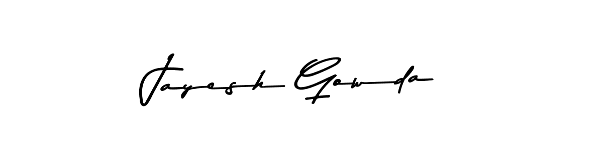 Jayesh Gowda stylish signature style. Best Handwritten Sign (Asem Kandis PERSONAL USE) for my name. Handwritten Signature Collection Ideas for my name Jayesh Gowda. Jayesh Gowda signature style 9 images and pictures png