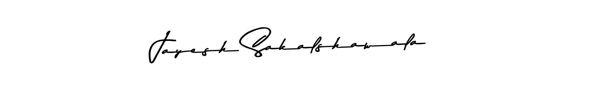 How to make Jayesh Sakalshawala name signature. Use Asem Kandis PERSONAL USE style for creating short signs online. This is the latest handwritten sign. Jayesh Sakalshawala signature style 9 images and pictures png
