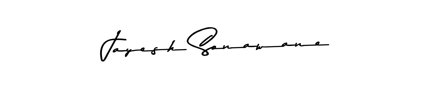 How to make Jayesh Sonawane name signature. Use Asem Kandis PERSONAL USE style for creating short signs online. This is the latest handwritten sign. Jayesh Sonawane signature style 9 images and pictures png