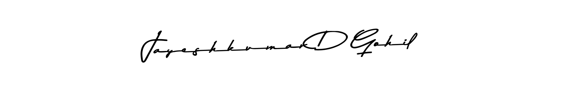 Jayeshkumar D Gohil stylish signature style. Best Handwritten Sign (Asem Kandis PERSONAL USE) for my name. Handwritten Signature Collection Ideas for my name Jayeshkumar D Gohil. Jayeshkumar D Gohil signature style 9 images and pictures png