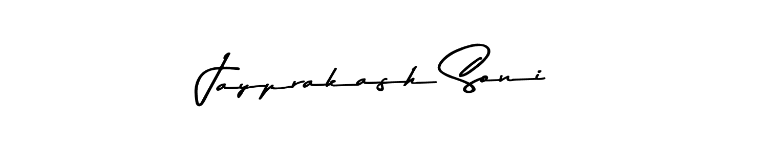 How to make Jayprakash Soni name signature. Use Asem Kandis PERSONAL USE style for creating short signs online. This is the latest handwritten sign. Jayprakash Soni signature style 9 images and pictures png