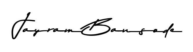 A modern signature idea for name Jayram Bansode using Asem Kandis PERSONAL USE font. Clean strokes and elegant curves make it stand out instantly. Jayram Bansode signature style 9 images and pictures png