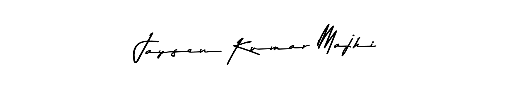 The best way (Asem Kandis PERSONAL USE) to make a short signature is to pick only two or three words in your name. The name Jaysen Kumar Majhi include a total of six letters. For converting this name. Jaysen Kumar Majhi signature style 9 images and pictures png