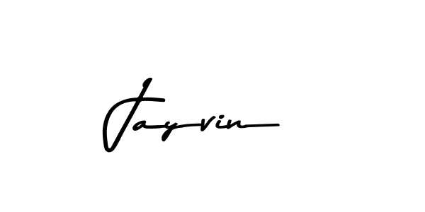 How to make Jayvin name signature. Use Asem Kandis PERSONAL USE style for creating short signs online. This is the latest handwritten sign. Jayvin signature style 9 images and pictures png