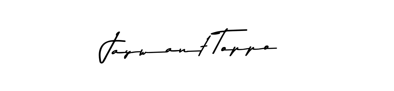 Use a signature maker to create a handwritten signature online. With this signature software, you can design (Asem Kandis PERSONAL USE) your own signature for name Jaywant Toppo. Jaywant Toppo signature style 9 images and pictures png