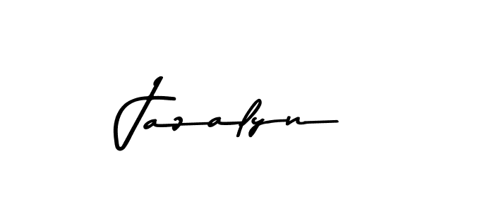 Make a beautiful signature design for name Jazalyn. With this signature (Asem Kandis PERSONAL USE) style, you can create a handwritten signature for free. Jazalyn signature style 9 images and pictures png