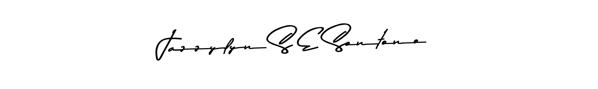 Jazzylyn S E Sontono stylish signature style. Best Handwritten Sign (Asem Kandis PERSONAL USE) for my name. Handwritten Signature Collection Ideas for my name Jazzylyn S E Sontono. Jazzylyn S E Sontono signature style 9 images and pictures png