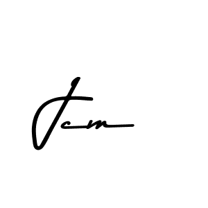 Make a beautiful signature design for name Jcm. With this signature (Asem Kandis PERSONAL USE) style, you can create a handwritten signature for free. Jcm signature style 9 images and pictures png