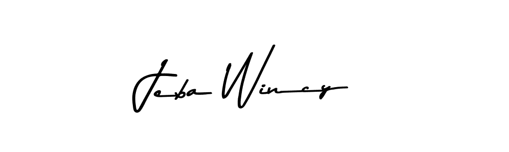 Use a signature maker to create a handwritten signature online. With this signature software, you can design (Asem Kandis PERSONAL USE) your own signature for name Jeba Wincy. Jeba Wincy signature style 9 images and pictures png