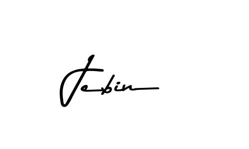 Make a beautiful signature design for name Jebin. With this signature (Asem Kandis PERSONAL USE) style, you can create a handwritten signature for free. Jebin signature style 9 images and pictures png