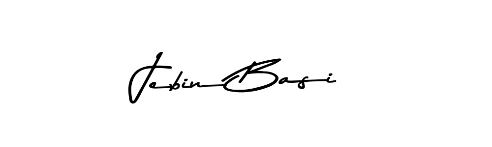 Create a beautiful signature design for name Jebin Basi. With this signature (Asem Kandis PERSONAL USE) fonts, you can make a handwritten signature for free. Jebin Basi signature style 9 images and pictures png