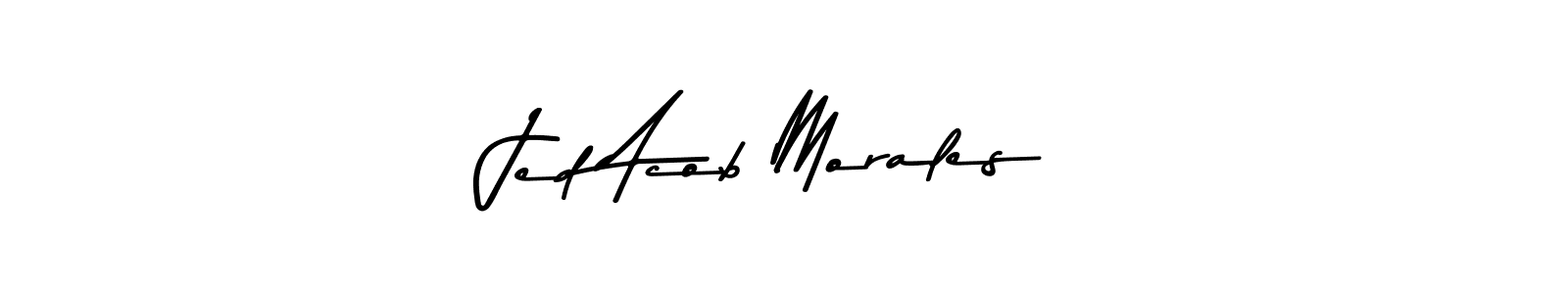 How to make Jed Acob Morales name signature. Use Asem Kandis PERSONAL USE style for creating short signs online. This is the latest handwritten sign. Jed Acob Morales signature style 9 images and pictures png