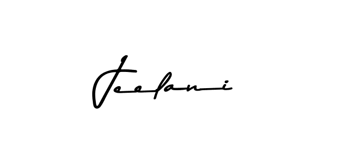 How to make Jeelani name signature. Use Asem Kandis PERSONAL USE style for creating short signs online. This is the latest handwritten sign. Jeelani signature style 9 images and pictures png