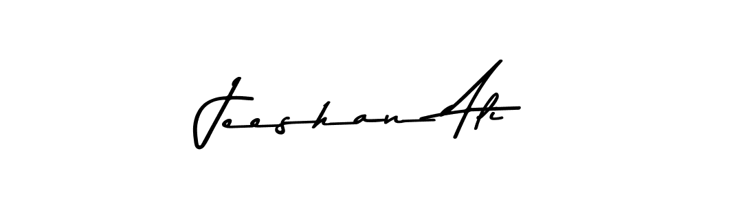 Create a beautiful signature design for name Jeeshan Ali. With this signature (Asem Kandis PERSONAL USE) fonts, you can make a handwritten signature for free. Jeeshan Ali signature style 9 images and pictures png