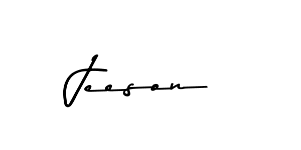 How to make Jeeson name signature. Use Asem Kandis PERSONAL USE style for creating short signs online. This is the latest handwritten sign. Jeeson signature style 9 images and pictures png