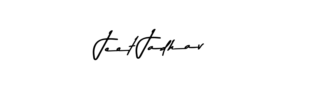 How to make Jeet Jadhav name signature. Use Asem Kandis PERSONAL USE style for creating short signs online. This is the latest handwritten sign. Jeet Jadhav signature style 9 images and pictures png