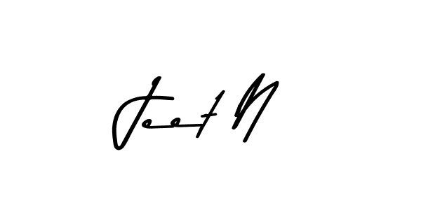 Make a beautiful signature design for name Jeet N. With this signature (Asem Kandis PERSONAL USE) style, you can create a handwritten signature for free. Jeet N signature style 9 images and pictures png