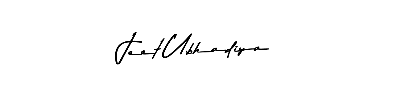 Make a beautiful signature design for name Jeet Ubhadiya. With this signature (Asem Kandis PERSONAL USE) style, you can create a handwritten signature for free. Jeet Ubhadiya signature style 9 images and pictures png