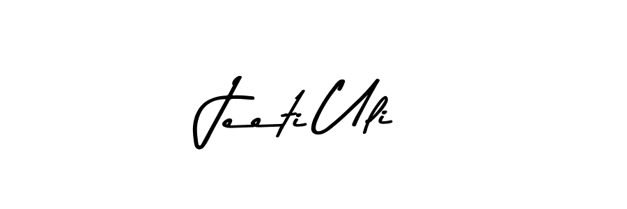 Use a signature maker to create a handwritten signature online. With this signature software, you can design (Asem Kandis PERSONAL USE) your own signature for name Jeeti Uli. Jeeti Uli signature style 9 images and pictures png