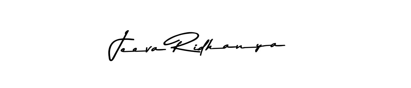 Make a beautiful signature design for name Jeeva Ridhanya. With this signature (Asem Kandis PERSONAL USE) style, you can create a handwritten signature for free. Jeeva Ridhanya signature style 9 images and pictures png