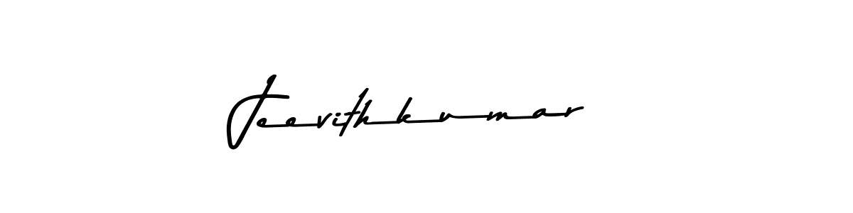 Create a beautiful signature design for name Jeevithkumar. With this signature (Asem Kandis PERSONAL USE) fonts, you can make a handwritten signature for free. Jeevithkumar signature style 9 images and pictures png