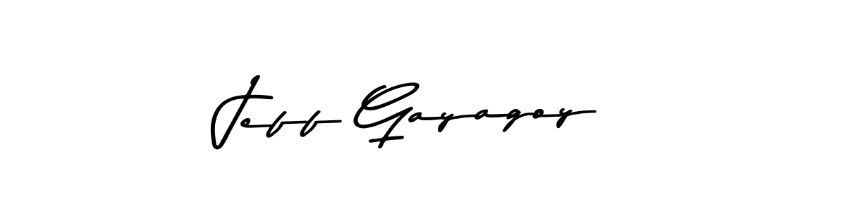 Use a signature maker to create a handwritten signature online. With this signature software, you can design (Asem Kandis PERSONAL USE) your own signature for name Jeff Gayagoy. Jeff Gayagoy signature style 9 images and pictures png