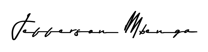 A classic penmanship look for Jefferson Mbenga. The Asem Kandis PERSONAL USE font brings timeless elegance and confidence to every signed document. Jefferson Mbenga signature style 9 images and pictures png