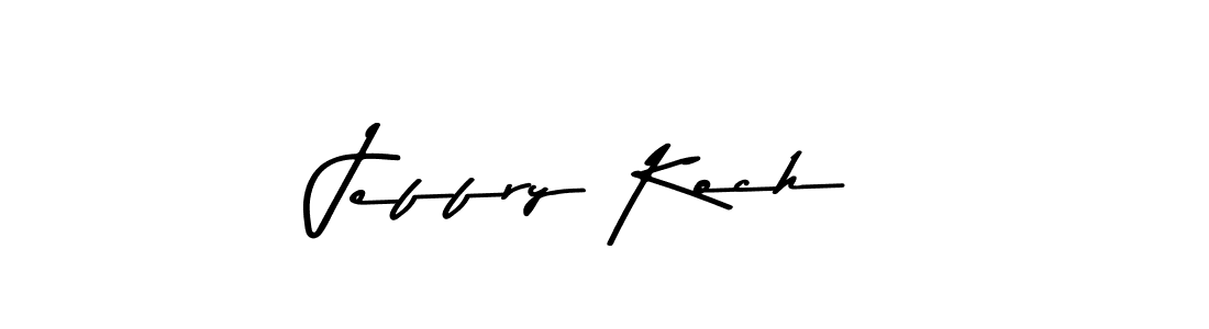 How to make Jeffry Koch name signature. Use Asem Kandis PERSONAL USE style for creating short signs online. This is the latest handwritten sign. Jeffry Koch signature style 9 images and pictures png