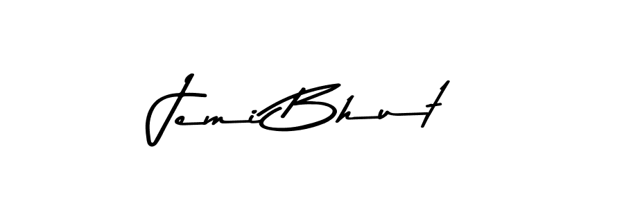 Make a beautiful signature design for name Jemi Bhut. Use this online signature maker to create a handwritten signature for free. Jemi Bhut signature style 9 images and pictures png