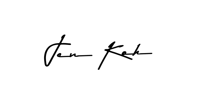Use a signature maker to create a handwritten signature online. With this signature software, you can design (Asem Kandis PERSONAL USE) your own signature for name Jen Koh. Jen Koh signature style 9 images and pictures png