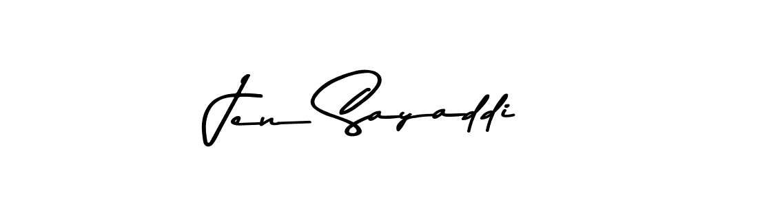 Make a beautiful signature design for name Jen Sayaddi. With this signature (Asem Kandis PERSONAL USE) style, you can create a handwritten signature for free. Jen Sayaddi signature style 9 images and pictures png
