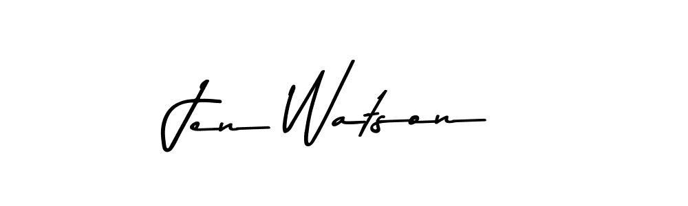 How to make Jen Watson name signature. Use Asem Kandis PERSONAL USE style for creating short signs online. This is the latest handwritten sign. Jen Watson signature style 9 images and pictures png