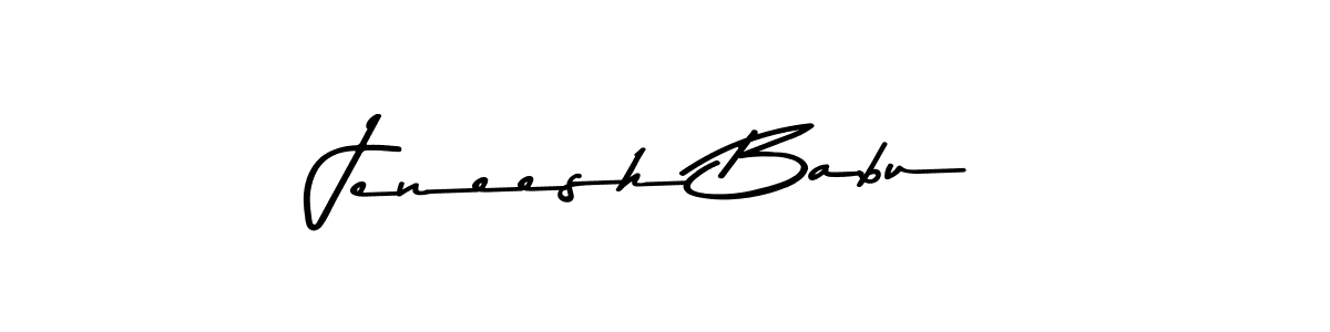 This is the best signature style for the Jeneesh Babu name. Also you like these signature font (Asem Kandis PERSONAL USE). Mix name signature. Jeneesh Babu signature style 9 images and pictures png