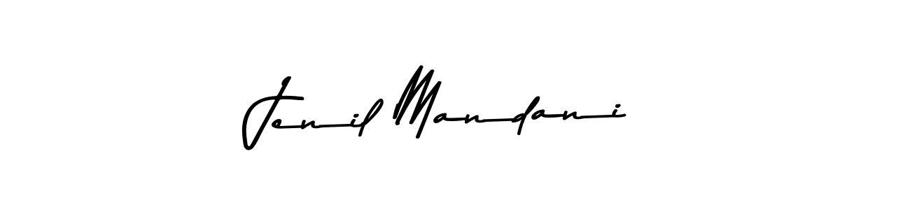 Design your own signature with our free online signature maker. With this signature software, you can create a handwritten (Asem Kandis PERSONAL USE) signature for name Jenil Mandani. Jenil Mandani signature style 9 images and pictures png