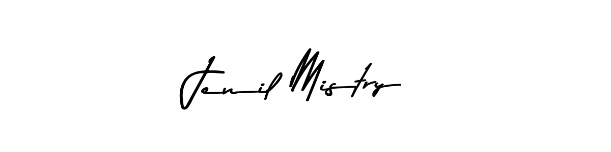 Design your own signature with our free online signature maker. With this signature software, you can create a handwritten (Asem Kandis PERSONAL USE) signature for name Jenil Mistry. Jenil Mistry signature style 9 images and pictures png