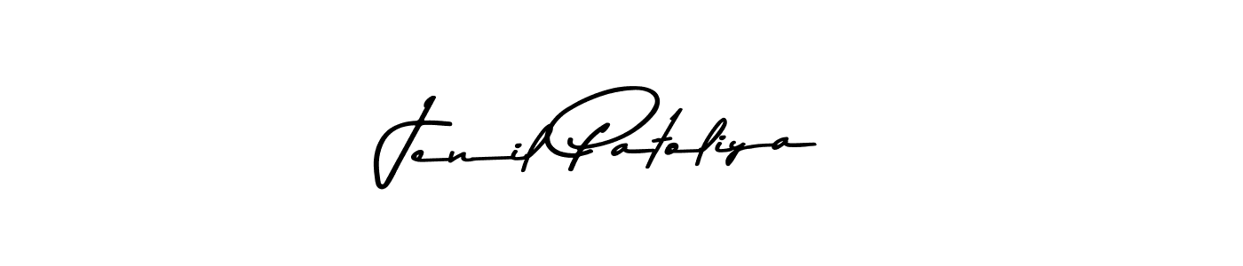 Also You can easily find your signature by using the search form. We will create Jenil Patoliya name handwritten signature images for you free of cost using Asem Kandis PERSONAL USE sign style. Jenil Patoliya signature style 9 images and pictures png