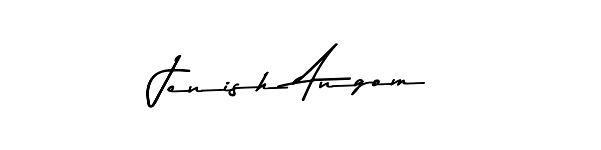This is the best signature style for the Jenish Angom name. Also you like these signature font (Asem Kandis PERSONAL USE). Mix name signature. Jenish Angom signature style 9 images and pictures png