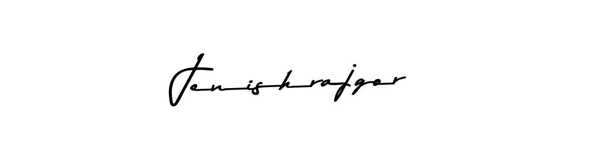 How to make Jenishrajgor name signature. Use Asem Kandis PERSONAL USE style for creating short signs online. This is the latest handwritten sign. Jenishrajgor signature style 9 images and pictures png