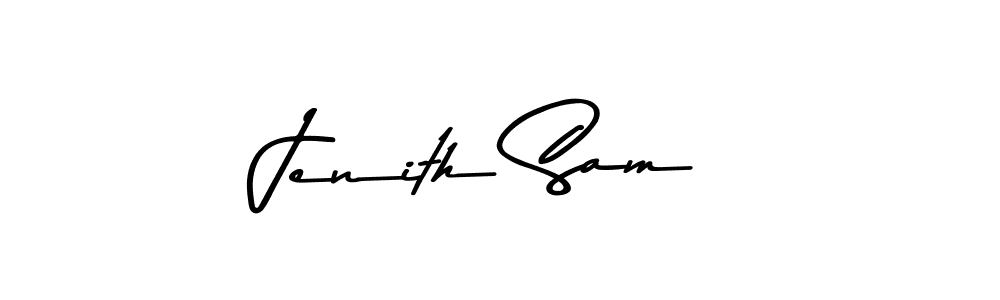 Create a beautiful signature design for name Jenith Sam. With this signature (Asem Kandis PERSONAL USE) fonts, you can make a handwritten signature for free. Jenith Sam signature style 9 images and pictures png