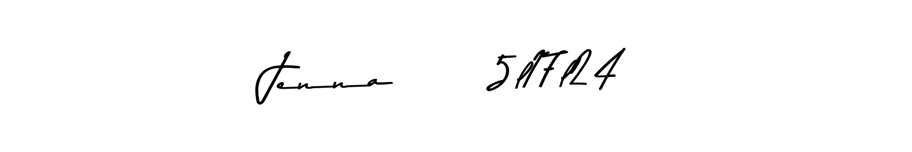 Also You can easily find your signature by using the search form. We will create Jenna      5l17l24 name handwritten signature images for you free of cost using Asem Kandis PERSONAL USE sign style. Jenna      5l17l24 signature style 9 images and pictures png
