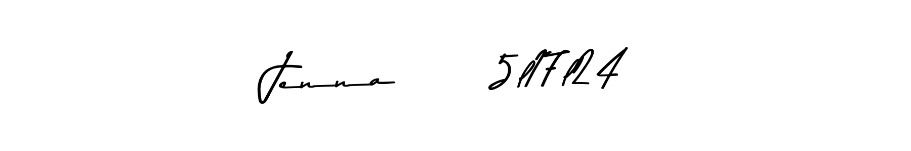 Use a signature maker to create a handwritten signature online. With this signature software, you can design (Asem Kandis PERSONAL USE) your own signature for name Jenna      5l17l24. Jenna      5l17l24 signature style 9 images and pictures png