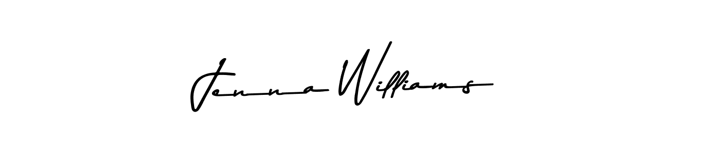 Design your own signature with our free online signature maker. With this signature software, you can create a handwritten (Asem Kandis PERSONAL USE) signature for name Jenna Williams. Jenna Williams signature style 9 images and pictures png