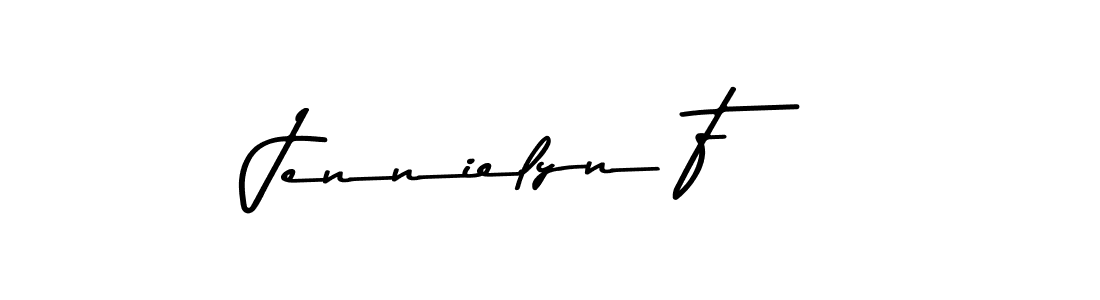 Make a beautiful signature design for name Jennielyn F. With this signature (Asem Kandis PERSONAL USE) style, you can create a handwritten signature for free. Jennielyn F signature style 9 images and pictures png