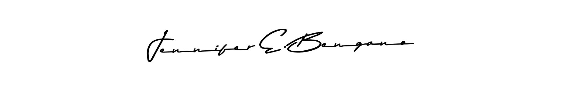 This is the best signature style for the Jennifer E. Bengano name. Also you like these signature font (Asem Kandis PERSONAL USE). Mix name signature. Jennifer E. Bengano signature style 9 images and pictures png