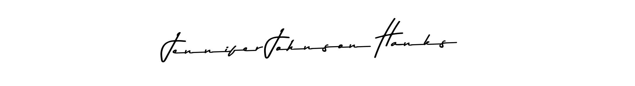 How to make Jennifer Johnson Hanks name signature. Use Asem Kandis PERSONAL USE style for creating short signs online. This is the latest handwritten sign. Jennifer Johnson Hanks signature style 9 images and pictures png