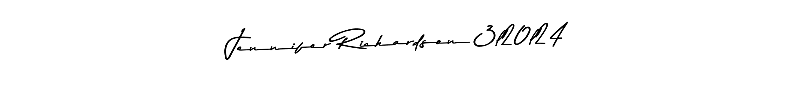 Create a beautiful signature design for name Jennifer Richardson 3l20l24. With this signature (Asem Kandis PERSONAL USE) fonts, you can make a handwritten signature for free. Jennifer Richardson 3l20l24 signature style 9 images and pictures png