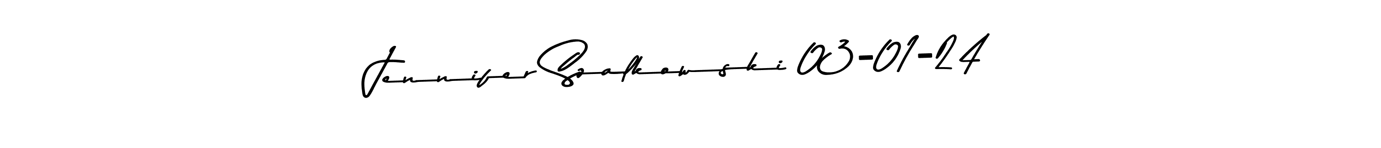 Make a beautiful signature design for name Jennifer Szalkowski 03-01-24. Use this online signature maker to create a handwritten signature for free. Jennifer Szalkowski 03-01-24 signature style 9 images and pictures png