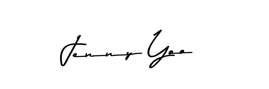 How to make Jenny Yoo name signature. Use Asem Kandis PERSONAL USE style for creating short signs online. This is the latest handwritten sign. Jenny Yoo signature style 9 images and pictures png